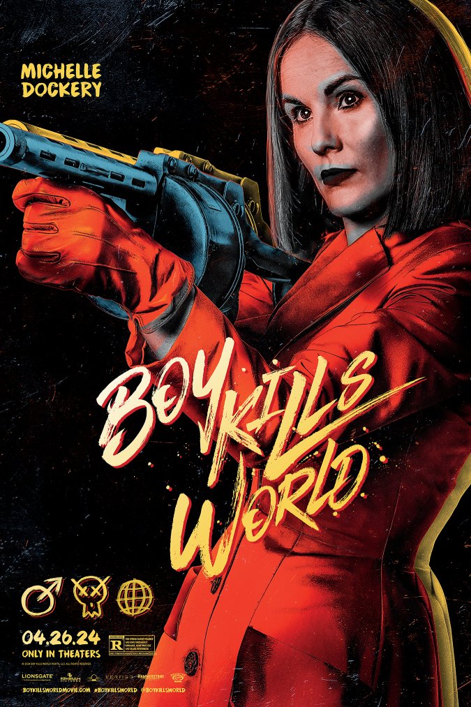 BOY KILLS WORLD Bill Skarsgård & Co. in Official Poster And Character
